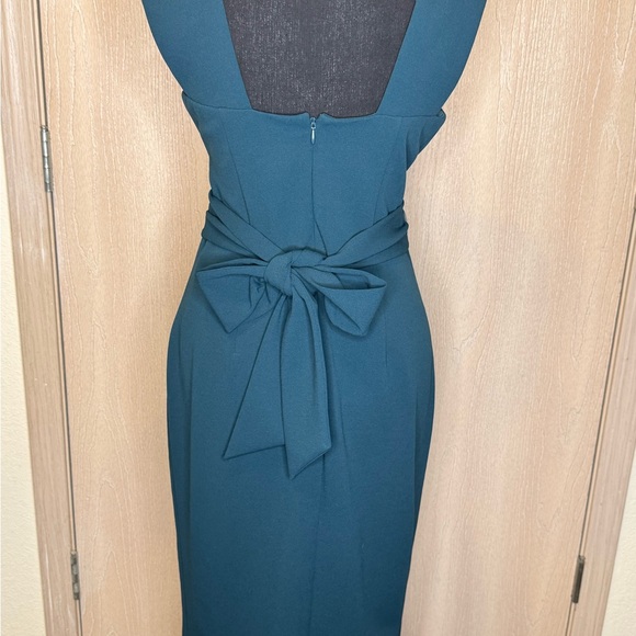 BHLDN Danica Dress Deep Teal Green Sleeveless Dress - Picture 3 of 16